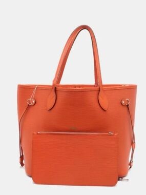 Rare Louis Vuitton Orange Neverfull Tote with Removable Pouch